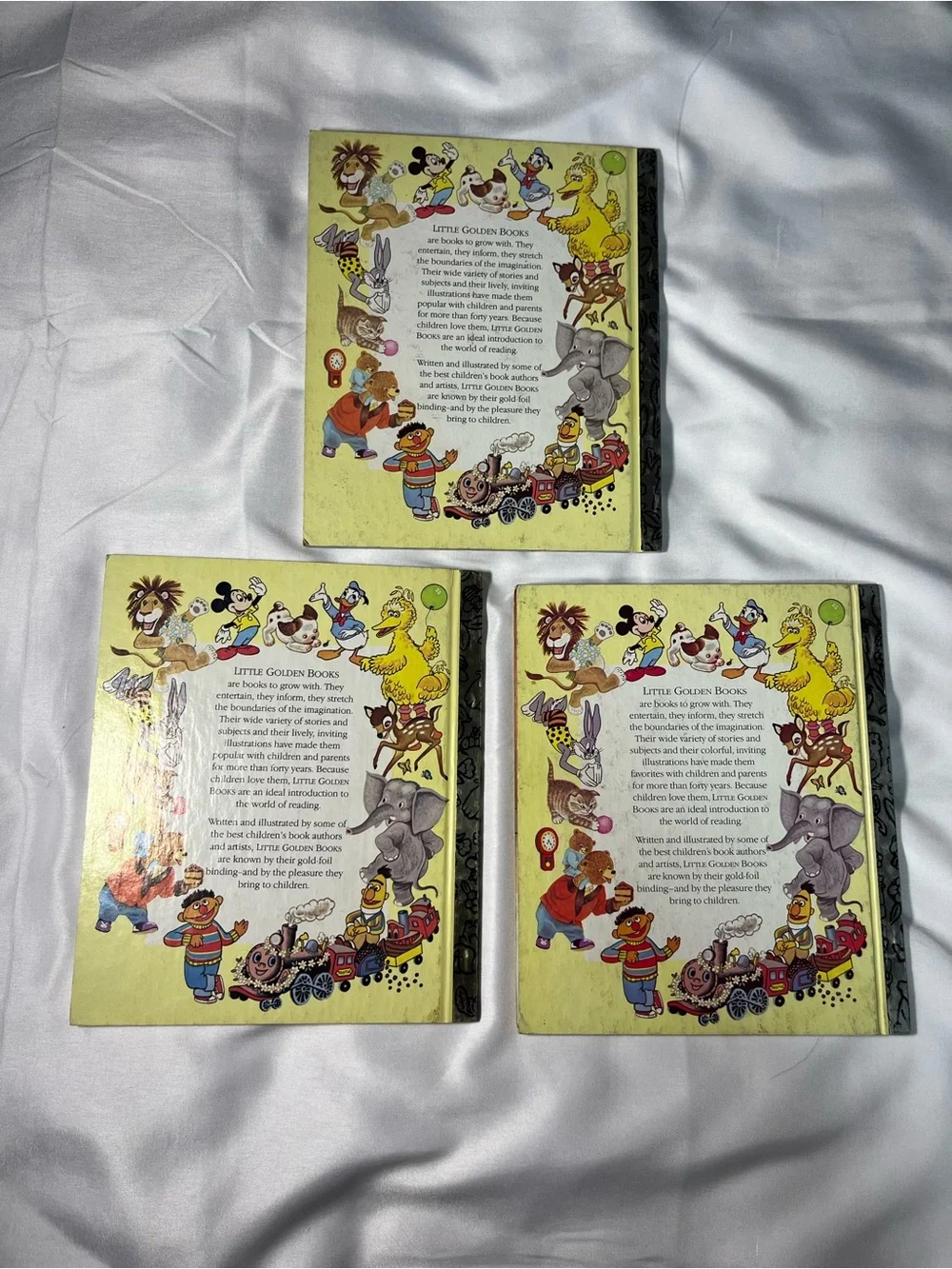 Vintage Lot of 3 Walt Disney Little Golden Books Mickey Mouse 1970s 1980s HC